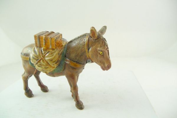 Esel mit Traglast (Höhe ca. 6 cm), passend zu 5,4 cm Figurenserien
