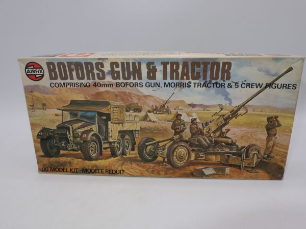 Airfix Bofors Gun & Tractor, No. 2314-2 - orig. packaging, on cast