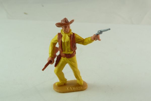 Timpo Toys Cowboy gelb/braun mit Pistole und Gewehr