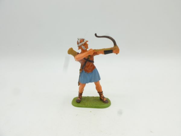 Elastolin 7 cm (damaged) Roman archer, taking arrow - damage see photos