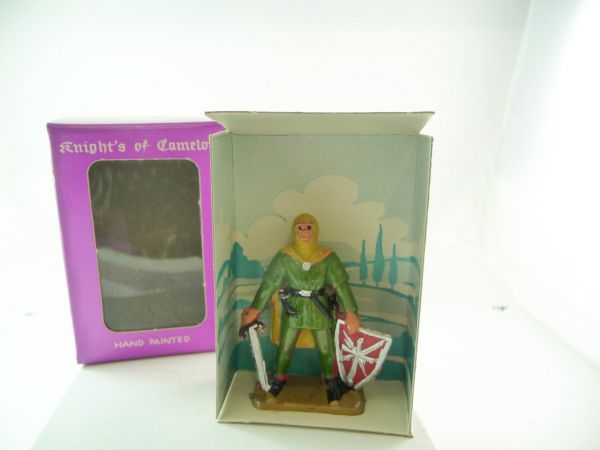 Starlux Knight's of Camelot - knight with sword + shield, medium-green