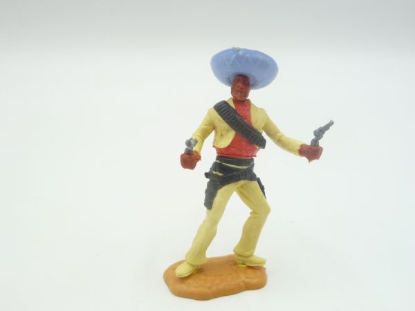Timpo Toys Mexikaner stehend gelb, 2 Pistolen schießend - schönes Unterteil