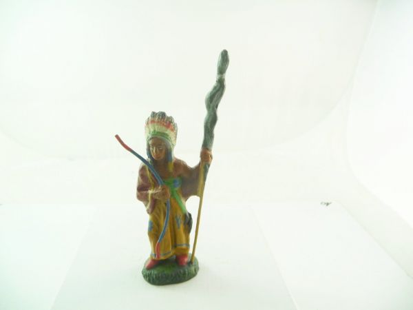 Lineol Indian chief standing with bow - very good condition