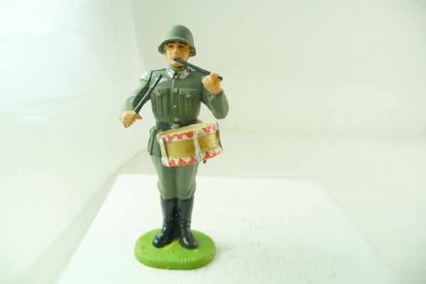 Elastolin 7 cm Deutsche Wehrmacht 1939: Soldat im Stand mit kleiner Trommel