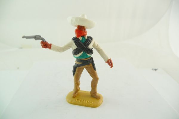 Timpo Toys Cowboy / Bandit stehend weiß/grün mit roter Gesichtsmaske