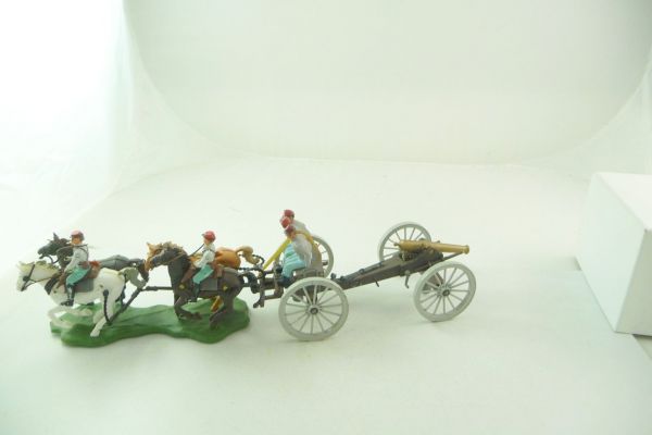 Britains Confederate Army gun carriage / cannon train - complete, very good condition