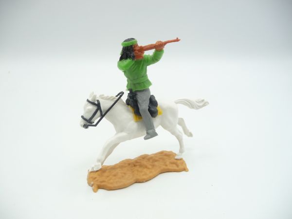 Timpo Toys Apache reitend neongrün, Gewehr schießend