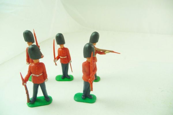 Timpo Toys 5 Gardisten 1. Version in unterschiedlichen Haltungen