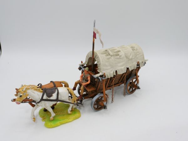 Elastolin 4 cm Norman battle chariot - top condition, orig. packaging