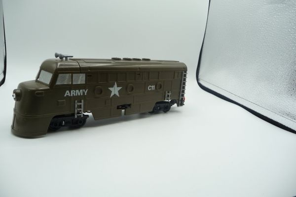 Timpo Toys Lok für Army Zug - nicht komplett, s. Fotos