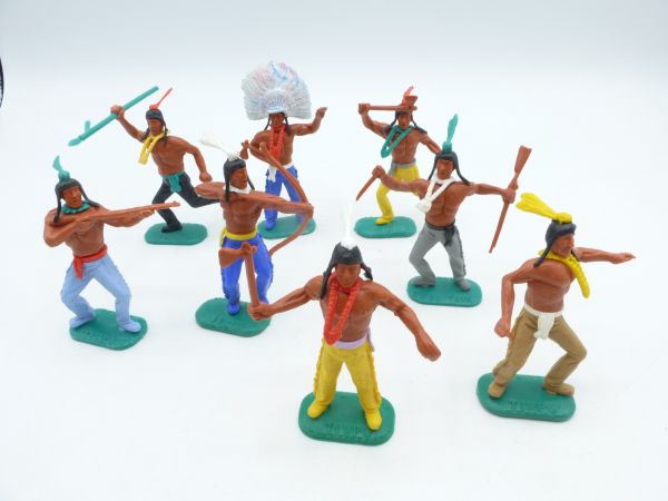 Timpo Toys 8 Indianer 2. Version zu Fuß - frühe Ausführung