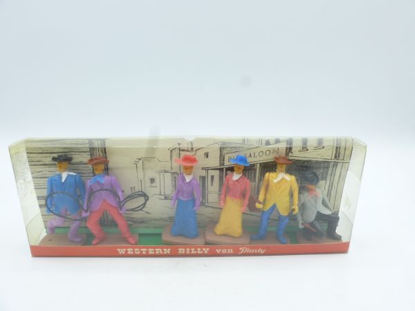 Plasty Box mit 6 Wild West Figuren, Nr. 4749 - unbespielt