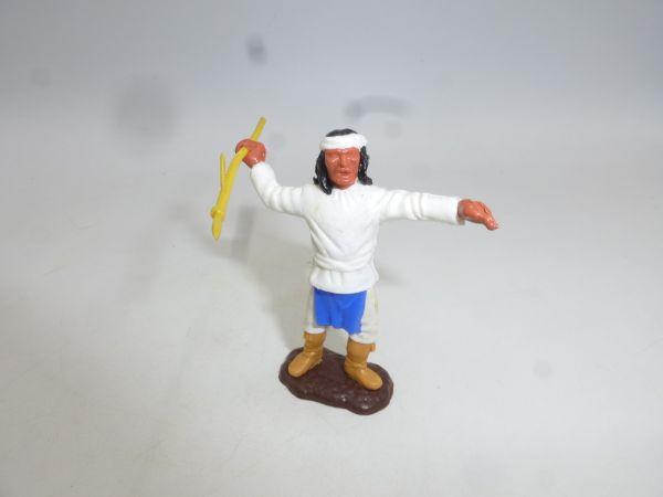 Timpo Toys Apache white, throwing spear - nice base plate