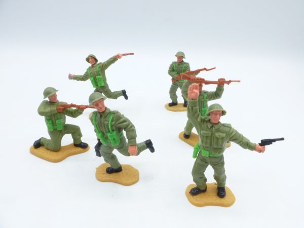Timpo Toys Satz englische Soldaten mit Stahlhelm (6 Figuren)