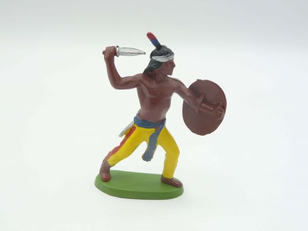 Britains Swoppets Indian standing with knife + shield