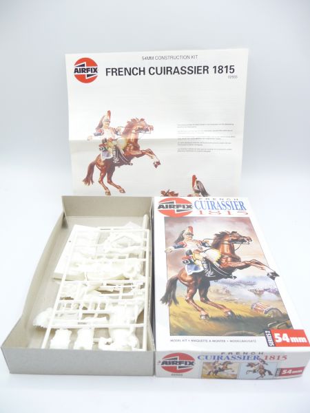 Airfix 54 mm French Cuirassier 1815, No. 02555 - orig. packaging, parts on cast
