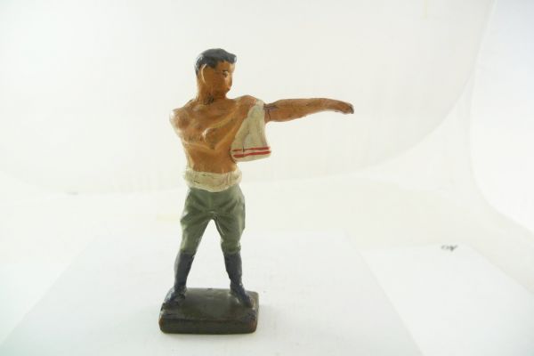 Lineol composition Soldier standing, drying himself off - good condition, see photos