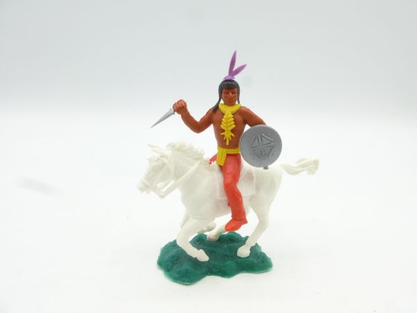 Crescent Indianer reitend mit Messer + Schild