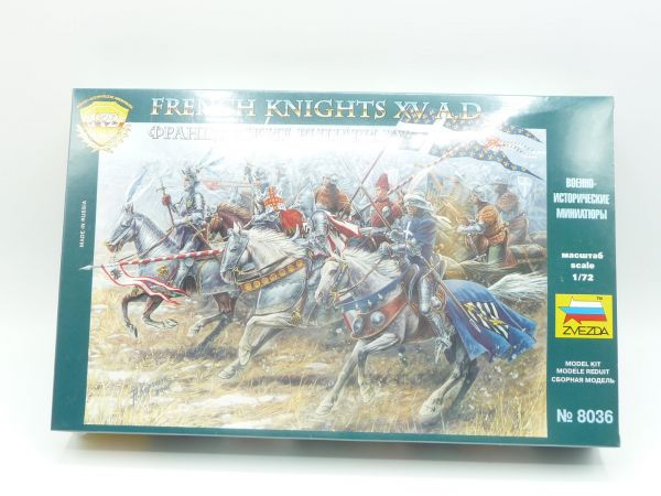 Zvezda 1:72 French Knights XV A.D., No. 8036 - orig. packaging, box shrink-wrapped