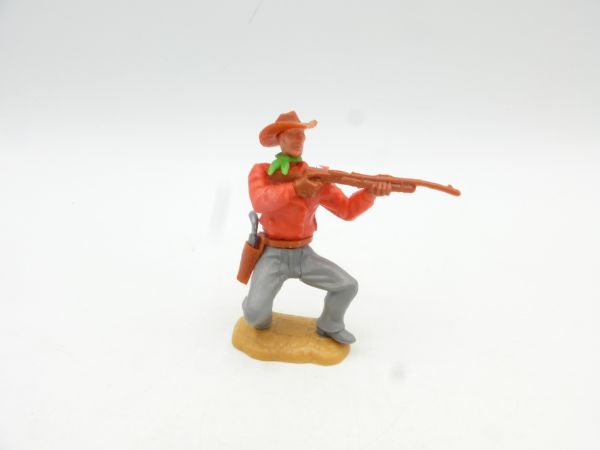 Timpo Toys Cowboyvariante, Gewehr schießend, "Australienrot"