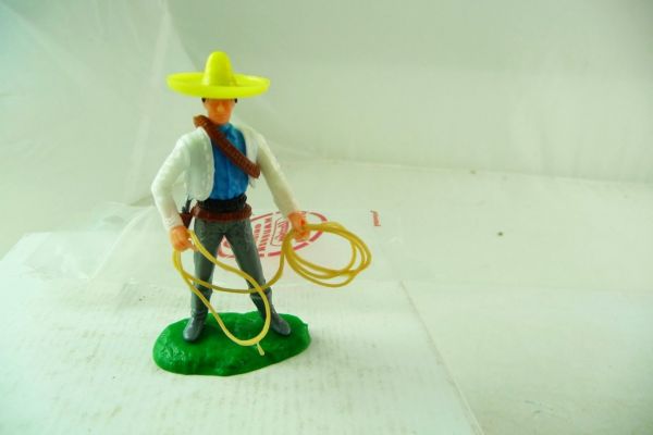 Elastolin 5,4 cm Mexican standing with lasso - from shop find, in original bag