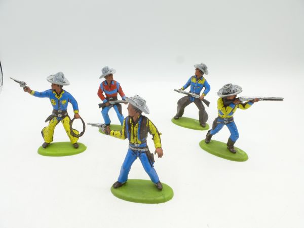 Chromoplast Cowboys (5 Figuren), Höhe 8 cm - schönes Set