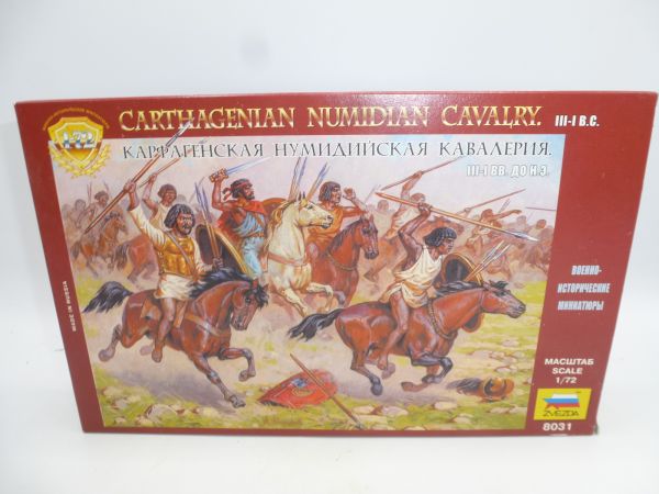 Zvezda 1:72 Carthagenian Numidian Cavalry, No. 8031 - orig. packaging, on cast