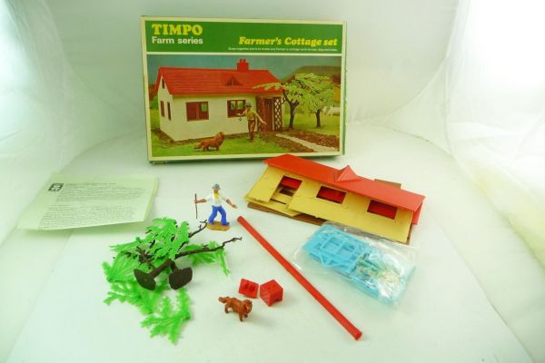 Timpo Toys Farm Series; Farmers Cottage Set, No. 168 - orig. packaging, complete