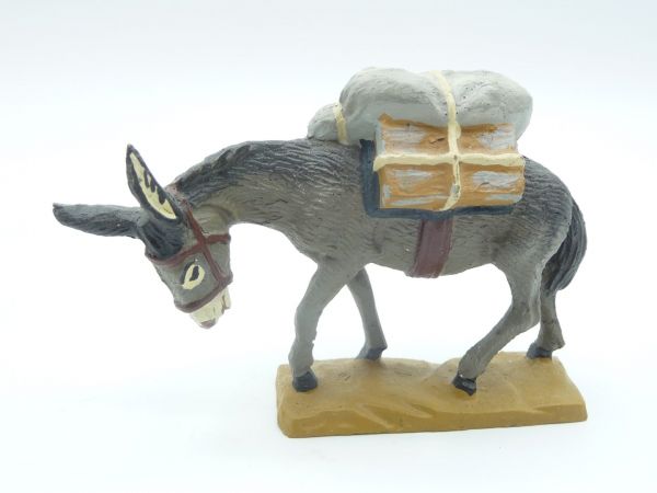 Modification 7 cm Donkey with load - beautiful figure, suitable for 7 cm figures / dioramas