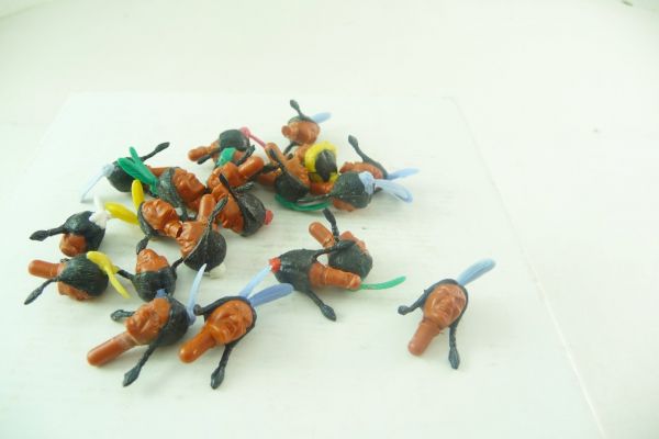 Timpo Toys 20 Indianerköpfe 3. Version - mit Defekten