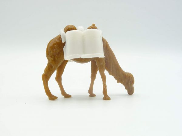 Heinerle Manurba Camel grazing with cargo, white