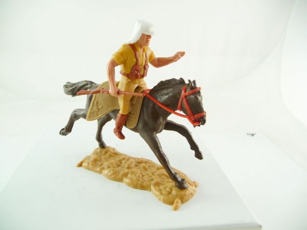 Timpo Toys Foreign Legion, soldier on horseback with rifle, greeting