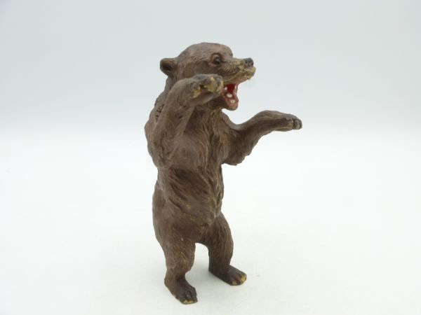 Elastolin compound Brown bear upright, attacking - great for Indian scenes