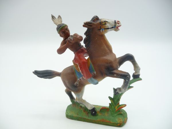 Indian riding, firing with rifle sideways - great horse