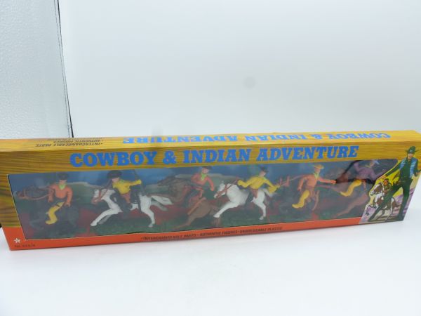 Cowboy & Indian Adventure, blister with 6 Cowboys