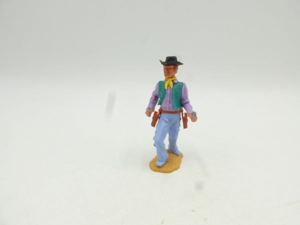 Timpo Toys Cowboy 3rd version standing, shooting 2 pistols