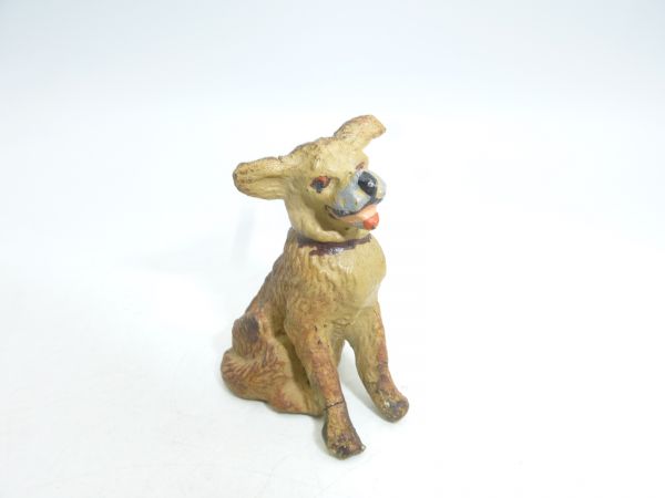 Lineol Hirtenhund sitzend - tolle Bemalung, tolle Figur