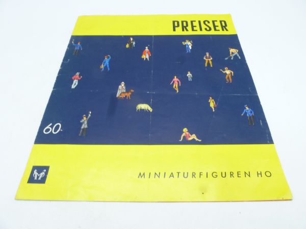Faltblatt Preiser H0 Miniaturfiguren 1960