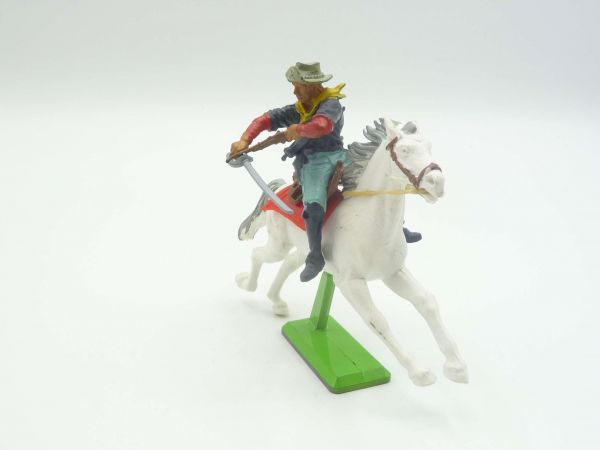 Britains Deetail US cavalryman riding with rifle + sabre