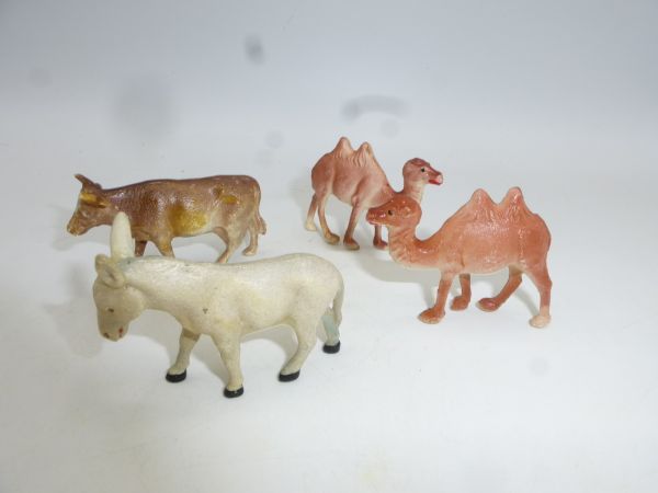 4 hollow animals (height approx. 4 cm) - rare