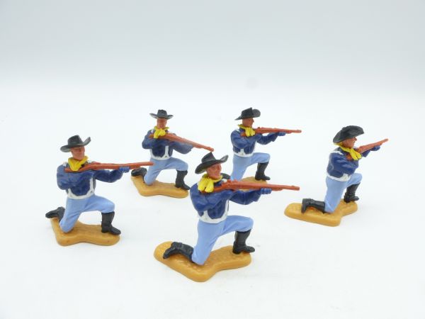 Timpo Toys 5 Union Army Soldiers 2nd version kneeling shooting, with hats