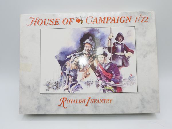 House of Campaign 1:72 Royalist Infantry - complete, on cast