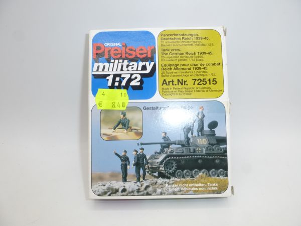 Preiser 1:72 German Reich: Tank crew, No. 72515 - orig. packaging, on cast