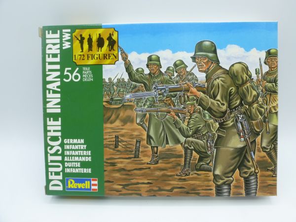 Revell 1:72 WW I German Infantry, No. 2504 - orig. packaging, figures at the casting