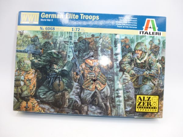 Italeri 1:72 German Elite Troops (WW II), No. 6068 - orig. packaging, on cast