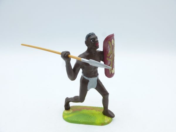 Preiser 7 cm African running with spear, No. 8204 - top condition