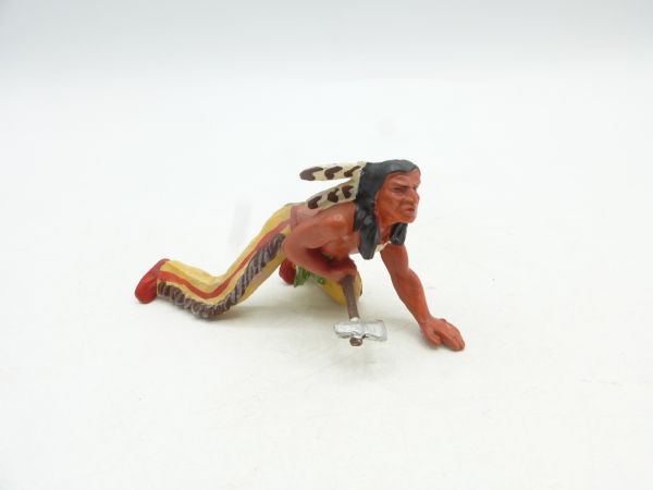 Elastolin 7 cm Indian creeping with tomahawk, No. 6828, painting 2