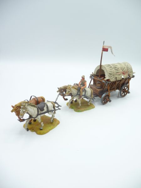 Elastolin 4 cm 4-horse medieval chariot