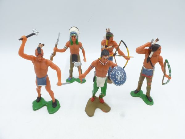Indian on foot (height 7 cm) - complete set