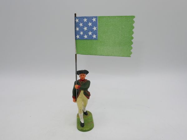 Elastolin 7 cm American Militia: Fahnenträger im Marsch, Nr. 9136